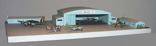 Aircraft Hangar Papercraft